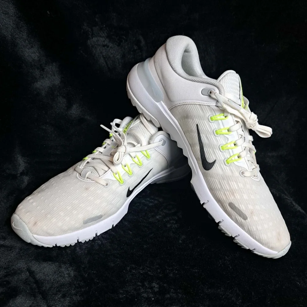 Nike Free Golf NN Golf Shoes Men's Size 9 White Black Volt FN0332-101